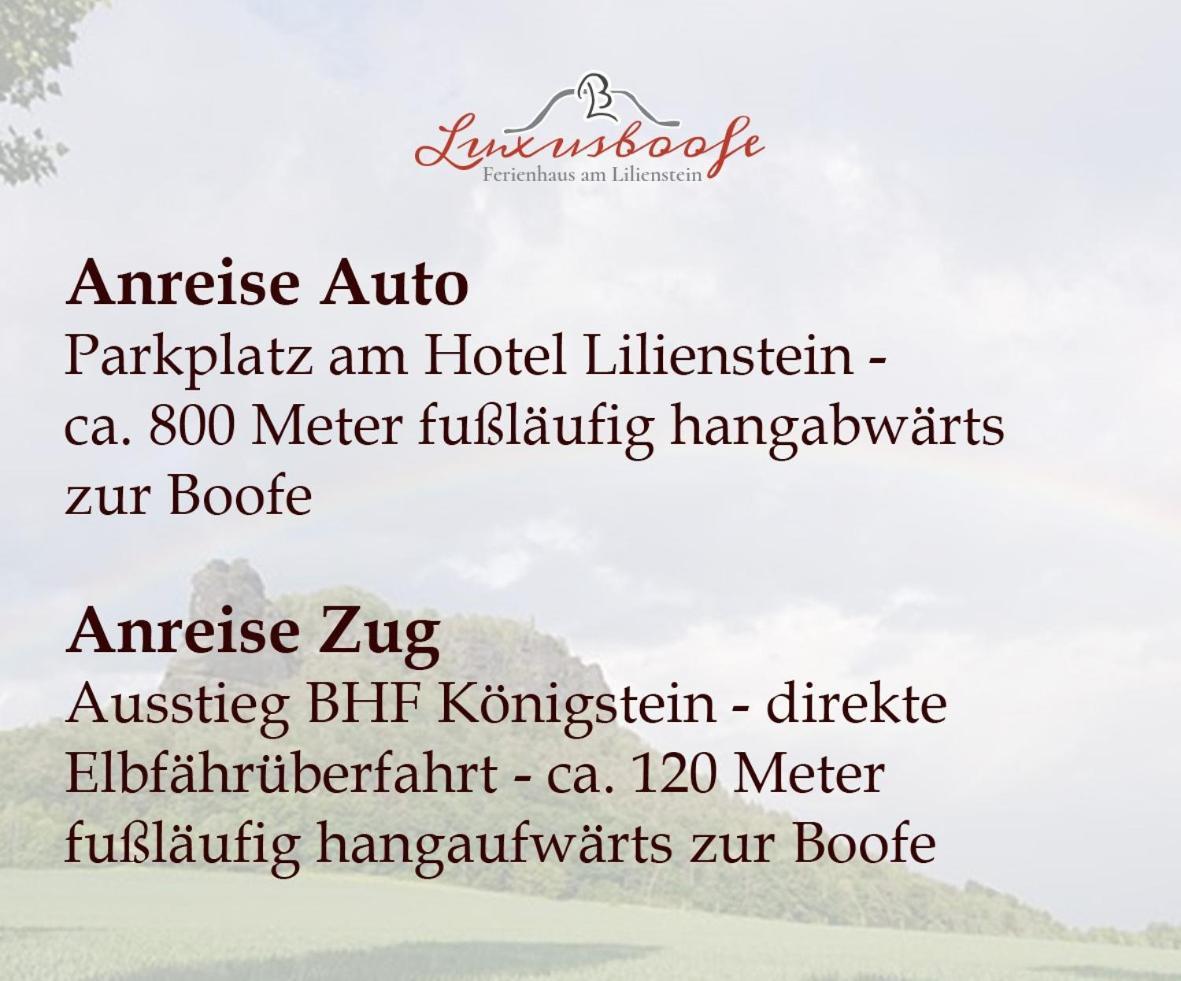 Luxusboofe - Ferienhaus Am Lilienstein Königstein an der Elbe Dış mekan fotoğraf